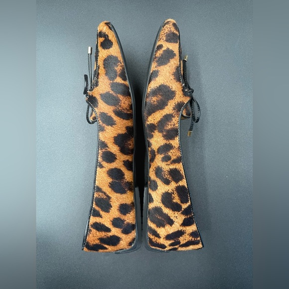 Talbots Women Classic Leopard Francesca Bow Slip On Pointed Toe Flats Size 6.5 M - Picture 4 of 9